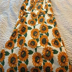 Floral Sunflower Print Dress